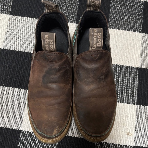 Georgia Boot Women’s Brown and Teal Romeo’s - Picture 6 of 8